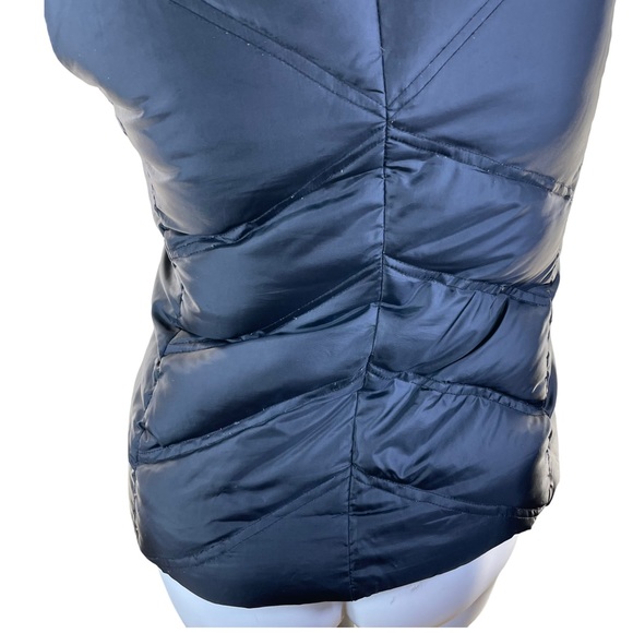 Eddie Bauer Premium 100% Goose Down Puffer Vest in Black w/2 Side Zip Pockets XS - Picture 6 of 10